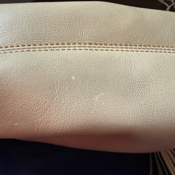 Dooney & Bourke Florentine Cream and Tan Leather Shoulder Bag - Picture 5 of 6